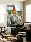 Space Shuttle Atlantis on the Launch Pad at Kennedy Space Center, Florida Wall Mural by Stocktrek Images 