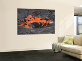 Lava Breaking Through Crust of Lava Lake, Erta Ale Volcano, Danakil Depression, Ethiopia Wall Mural by Stocktrek Images 