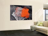 Lava Bursting at Edge of Active Lava Lake, Erta Ale Volcano, Danakil Depression, Ethiopia Wall Mural by Stocktrek Images 