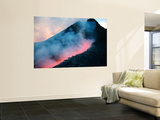 Lava Flowing from Base of Hornito During Eruption of Mount Etna Volcano, Sicily, Italy Wall Mural by Stocktrek Images 