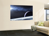 A Mysterious Light Illuminates a Small Nebula and Nearby Planets Wall Mural by Stocktrek Images 
