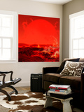 The Sun Seen from a Molten Earth 3 Billion Years from Now Wall Mural by Stocktrek Images 