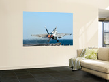 An F/A-18F Super Hornet Launches from the Flight Deck of Aircraft Carrier Uss Nimitz Wall Mural by Stocktrek Images 