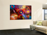 Artist's Concept of Planets and Stars Mixed Together in an Ever-Changing Nebula Wall Mural by Stocktrek Images 