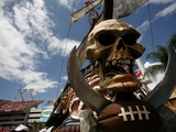 Cowboys Buccaneers Football: Tampa, FL - The Pirate Ship Photographic Print by Brian Blanco