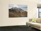 Ngauruhoe Cone and Upper Tama Lake, Tongariro Volcanic Complex, New Zealand Wall Mural by Stocktrek Images 