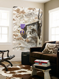 The Purple Heart Award Hangs over the Heart of a U.S. Marine Wall Mural by Stocktrek Images 