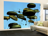 A U.S. Air Force C-17 Globemaster Iii Airdrops Pallets to Port-Au-Prince, Haiti Wall Mural – Large by Stocktrek Images 