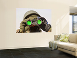 An Afghan Soldier Scans the Horizon for Enemy Movements Mural por Stocktrek Images