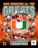 University of Miami Hurricanes All Time Greats Composite Photo University of Miami Hurricanes All Time Greats Composite Photo