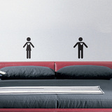 Her and Him-Black Wandabziehbild