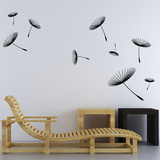 Black Dandelion Muursticker Black Dandelion Muursticker