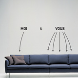 Me and You-Medium-Black Wall Decal