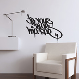 I Salute You my Street Tag-Medium-Black Autocollant mural
