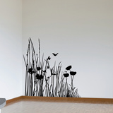 Corner of the Meadow-Medium-Black Wall Decal