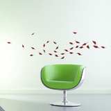 Whirlwind of Leaves-Bordeaux Wall Decal