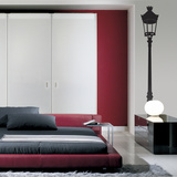 Parisian Street Lamp-Medium-Black Autocollant mural