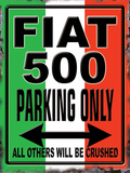 Fiat Parking Only Tin Sign