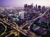 Downtown Los Angeles at Dusk Photographic Print by George Steinmetz