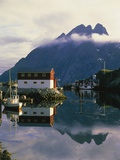 Village on the island of Flakstad, Norway Photographie par W. Krecichwost