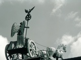 Quadriga of the Brandenburg Gate against clouded sky, Berlin, Germany Photographic Print by Guenter Rossenbach