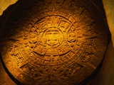 Aztec Carved Calendar Stone Photographic Print by Randy Faris