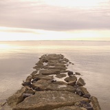 Stones in the Ocean in Connecticut Photographic Print by Sam Diephuis