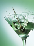 Martini with Olive Splash Photographic Print by Steve Lupton