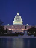 Illuminated Capitol at night, Washington D.C. Photographic Print by Murat Taner