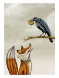 The fox and the crow Giclee Print by Alberto Ruggieri
