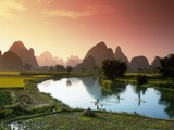 Fishing on the Li River Photographie
