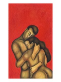 Surreal Couple Embracing Giclee Print by Alberto Ruggieri