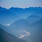 Mist in Mountains near Lake Tegern, Germany Photographic Print by Gerolf Kalt