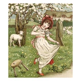 Petite miss Muffet reproduction procédé giclée par Kate Greenaway
