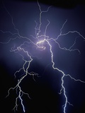 Lightning at Night Photographic Print by Jim Zuckerman