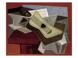 Guitar and Newspaper Giclee Print by Juan Gris