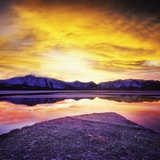 USA, California, Lake Tahoe at sunset Fotografisk tryk af JoSon USA, California, Lake Tahoe at sunset Fotografisk tryk af JoSon
