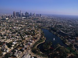 Downtown Los Angeles and MacArthur Park Fotografie-Druck von Bill Varie