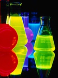 Laser Dyes in Flasks Photographic Print by Charles O'Rear
