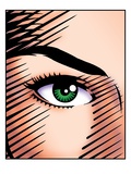 Woman's Green Eye Giclee Print