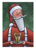 Santa Claus with Tiny Gift Giclee Print