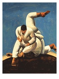 Martial Artists Competing Giclee Print