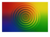 Concentric Circles in Color Field Giclee Print