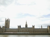 Houses of Parliament on the Thames Fotografie-Druck von David Vintiner