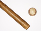 Baseball bat and baseball Fotografiskt tryck