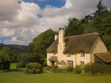 Thatched Roof House near Selworthy, Somerset Photographic Print by Bob Krist