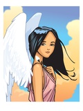 Angel With FLower Giclee Print by Harry Briggs