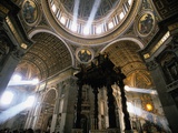 Shafts of Light Inside St. Peter's Basilica Photographic Print by Kazuyoshi Nomachi
