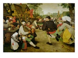 Peasant Dance Giclee Print by Pieter Bruegel the Elder