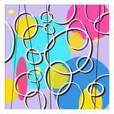 Retro Circles Pattern Giclee Print